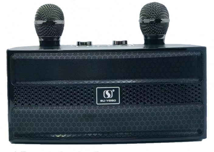 SU-YOSD YS-202 bluetooth колонка-караоке с беспроводными микрофонами