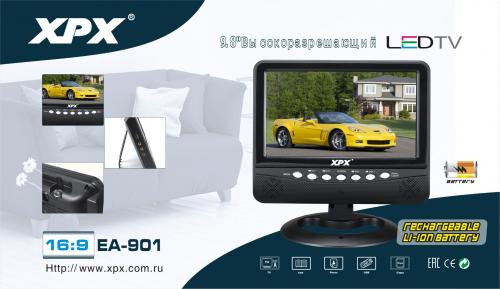Портативный ЖК телевизор XPX EA-901 9.5" дюймов