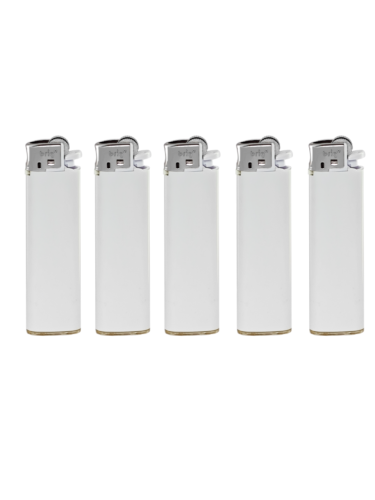 Зажигалки Brig Freedom White B-003, газовые кремниевые механические, белые, под нанесение логотипа