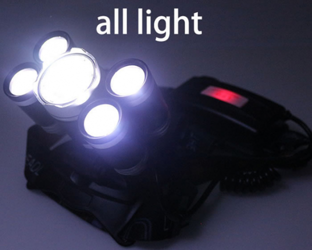 Налобный фонарь  HL-8230-T6 пять светодиодов