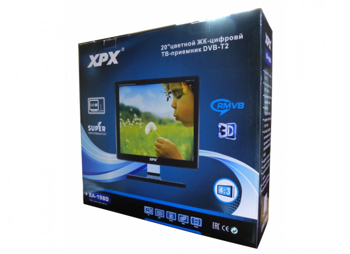 Телевизор 3D XPX EA-198D с цифровым тюнером 20 дюймов