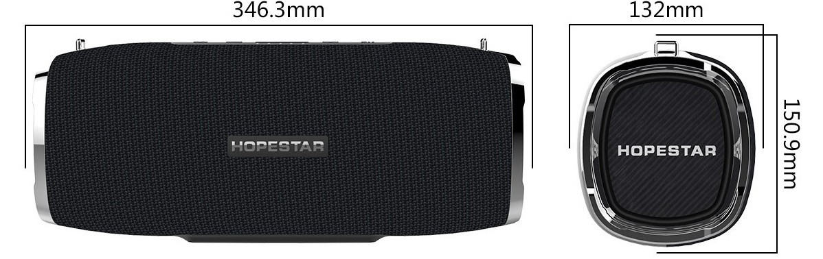 Портативная стерео колонка Hopestar A6 (Bluetooth, MP3, AUX, Mic)