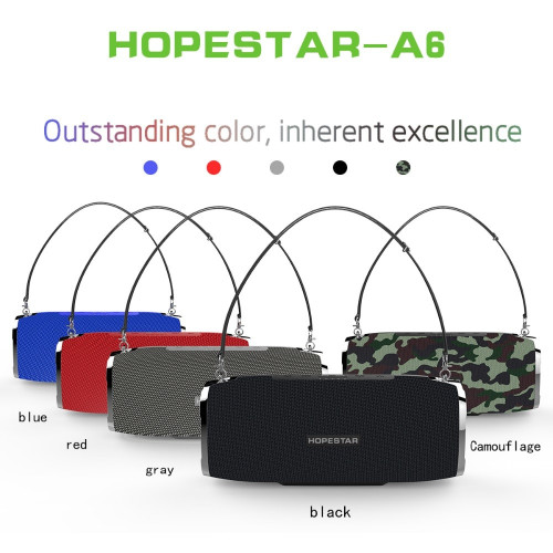 Портативная стерео колонка Hopestar A6 (Bluetooth, MP3, AUX, Mic)