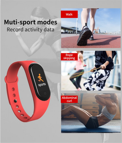 Смарт браслет Smart Bracelet M4 Pro с измерением температуры, давления, пульса