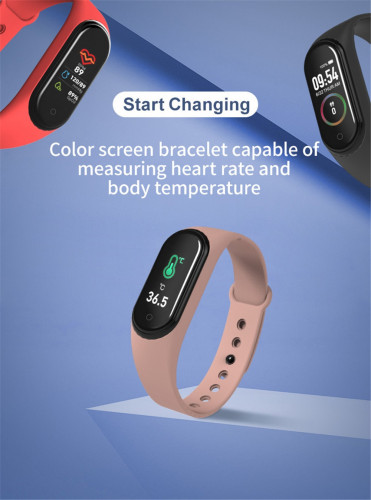Смарт браслет Smart Bracelet M4 Pro с измерением температуры, давления, пульса