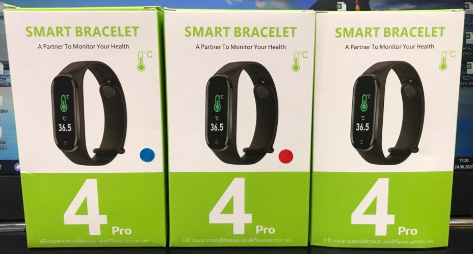 Смарт браслет Smart Bracelet M4 Pro с измерением температуры, давления, пульса