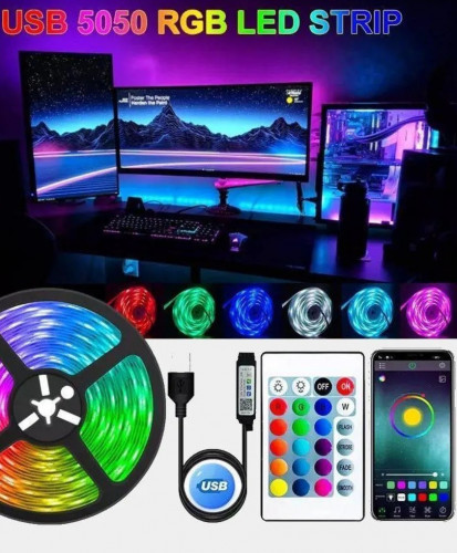 Светодиодная лента Bluetooth с пультом TV Light USB 5 метров 5050 RGB 5V